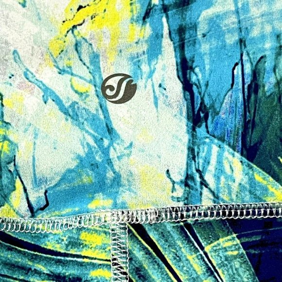 Soma Sport Size L bright multi-color cropped leggings pocket athletic wear - Picture 4 of 7